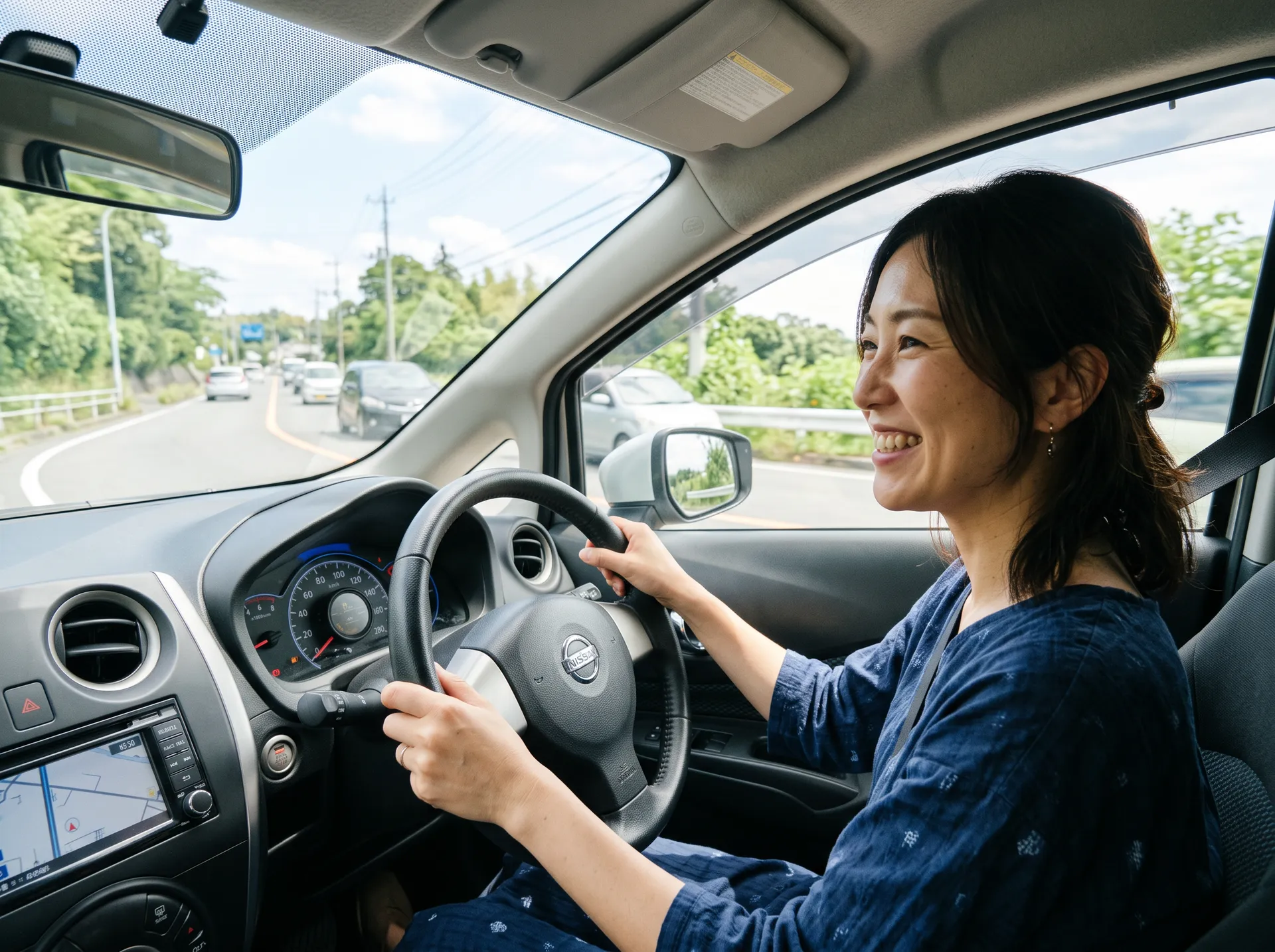 運転する女性