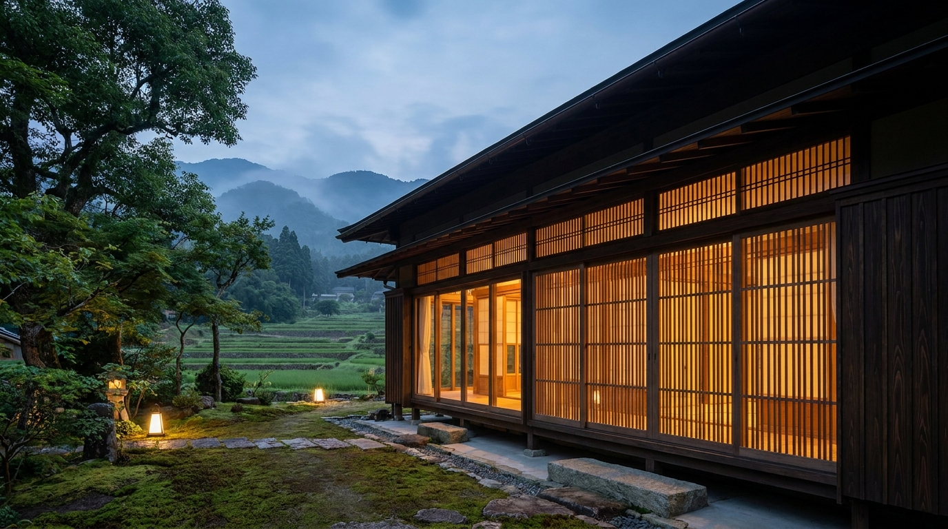奈良の風景に溶け込む木造住宅