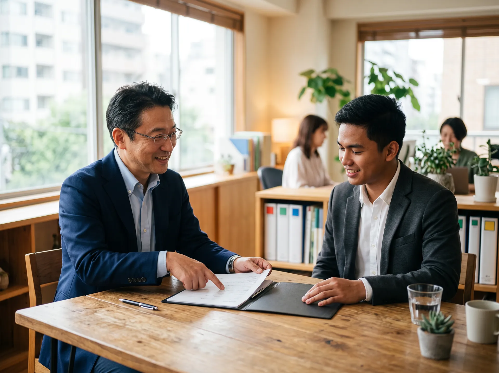 外国人材との面談の様子