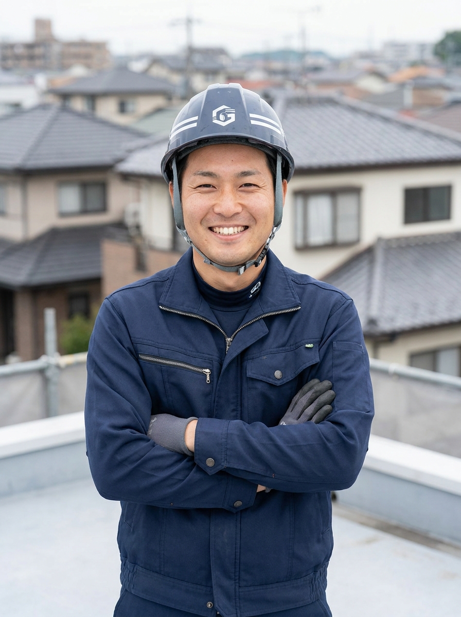 三州ルーフの代表と職人