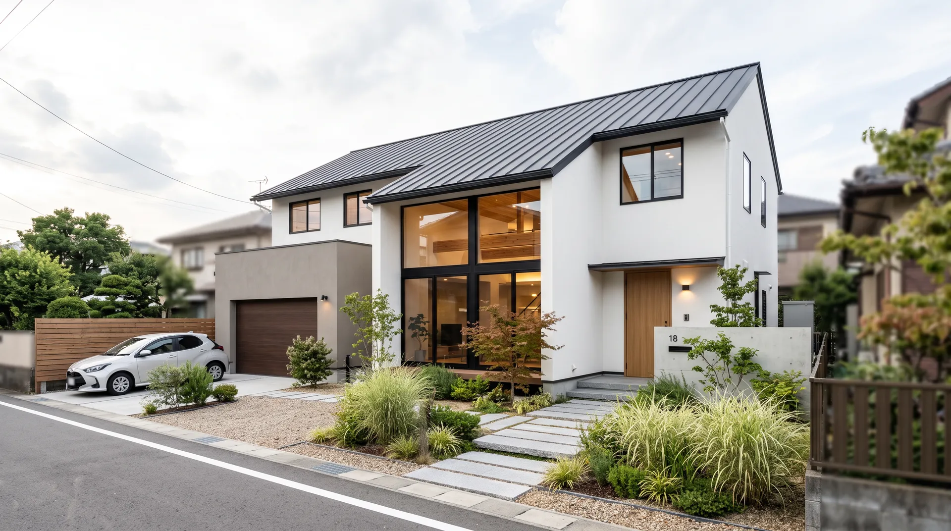モダンな外観の戸建て住宅