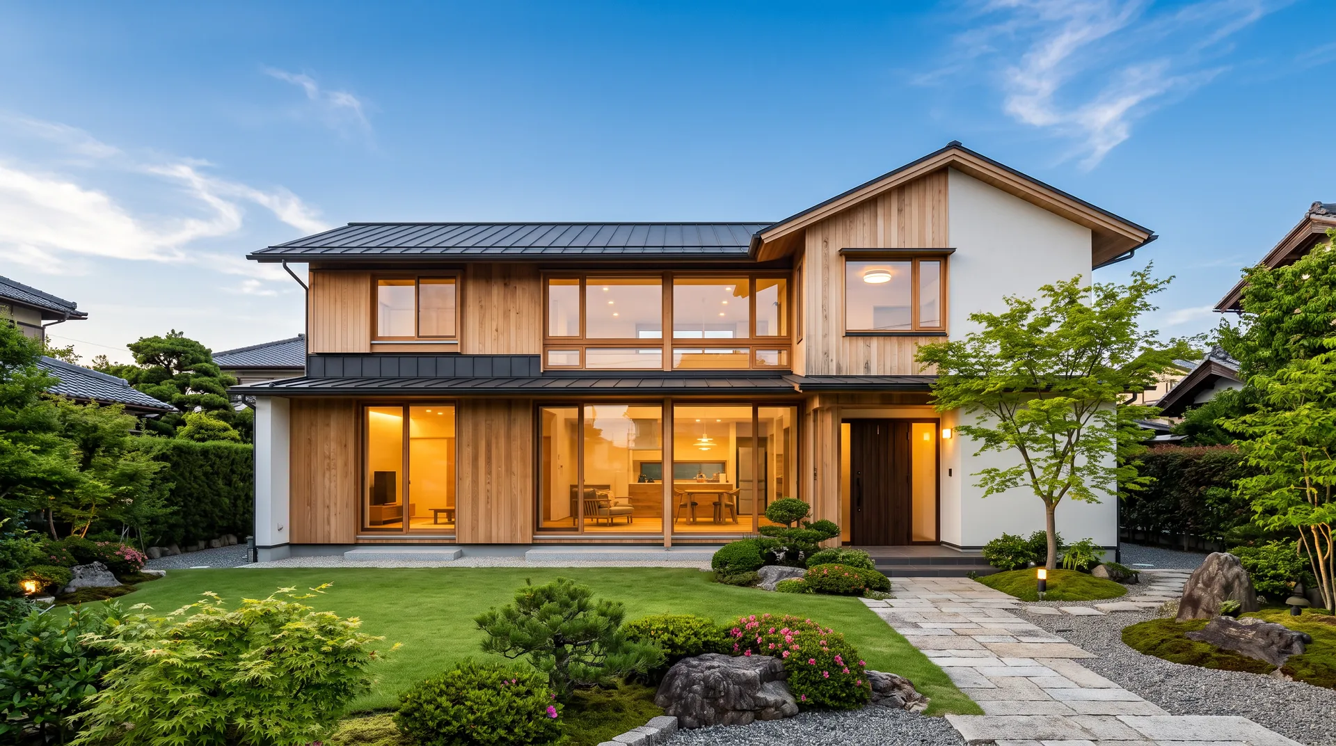 モダンな外観の戸建て住宅
