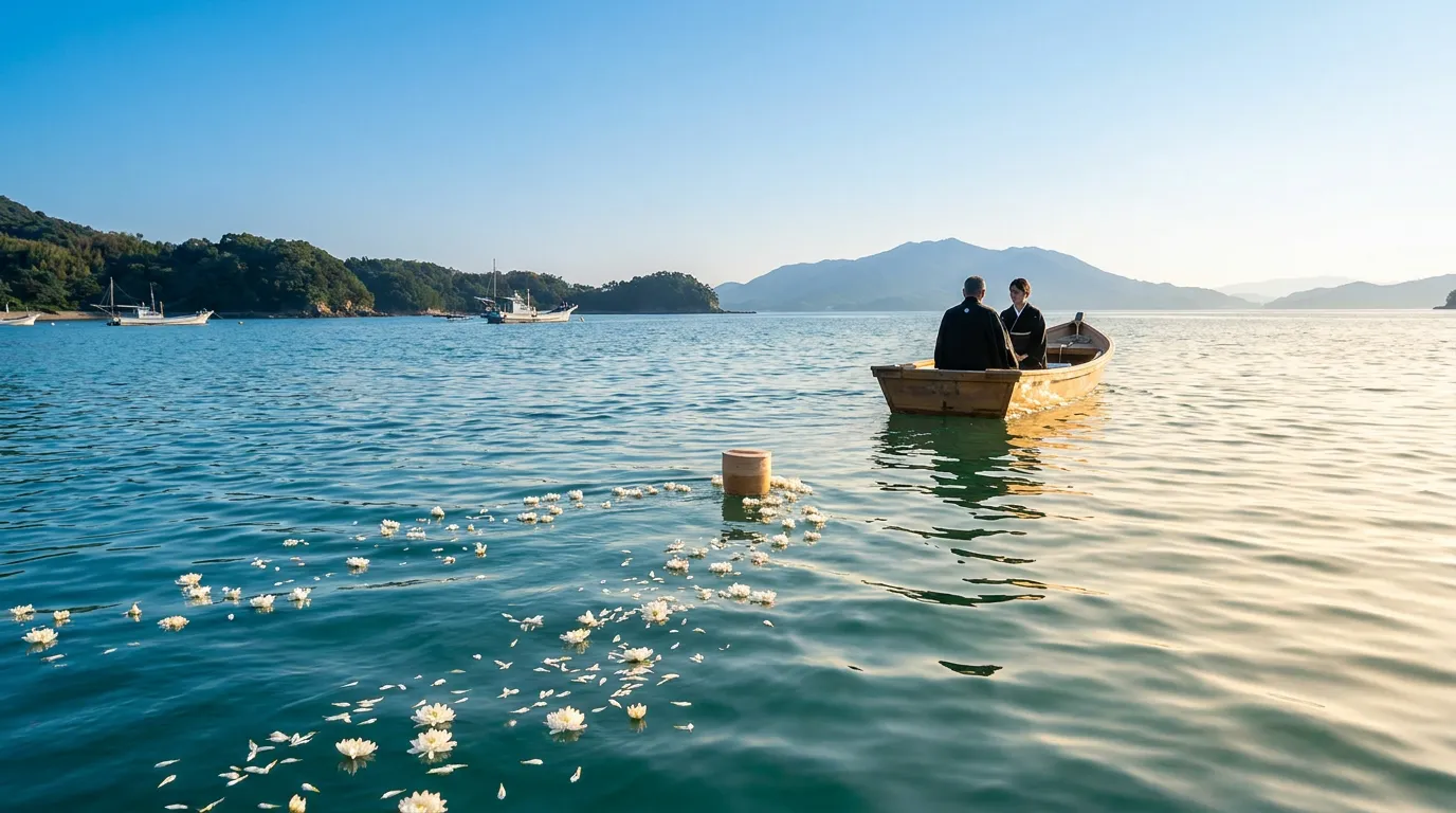 Beautiful calm ocean with sunlight reflecting on the water