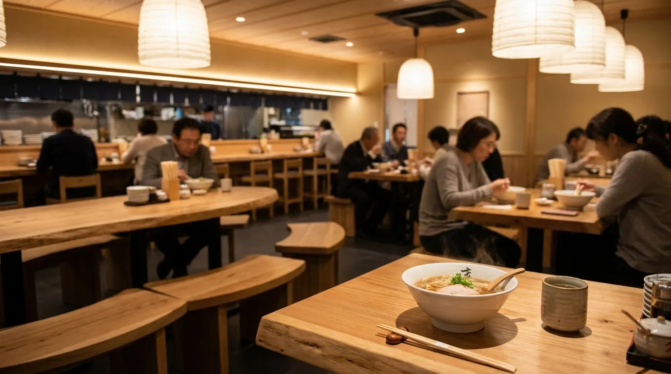 温かみのある照明が照らす店内