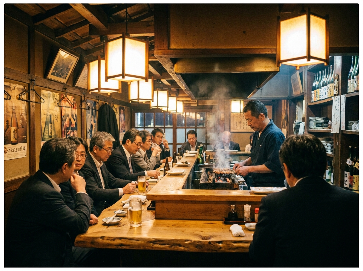 店内のカウンター席