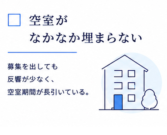空室がなかなか埋まらない