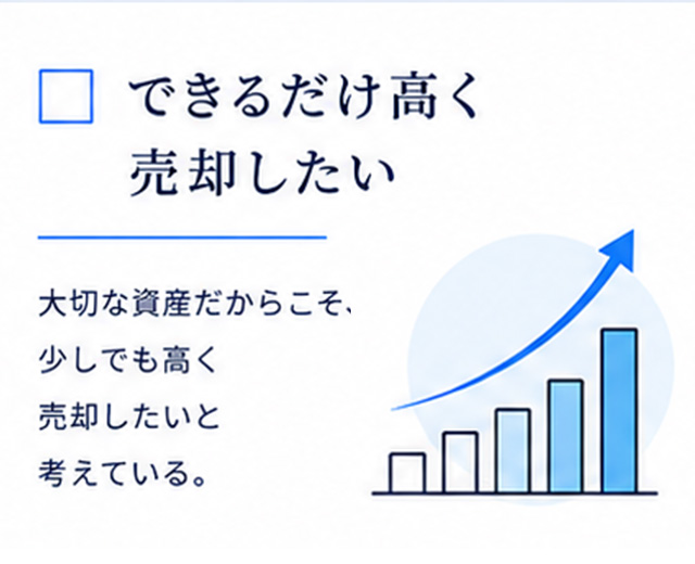 できるだけ高く売却したい
