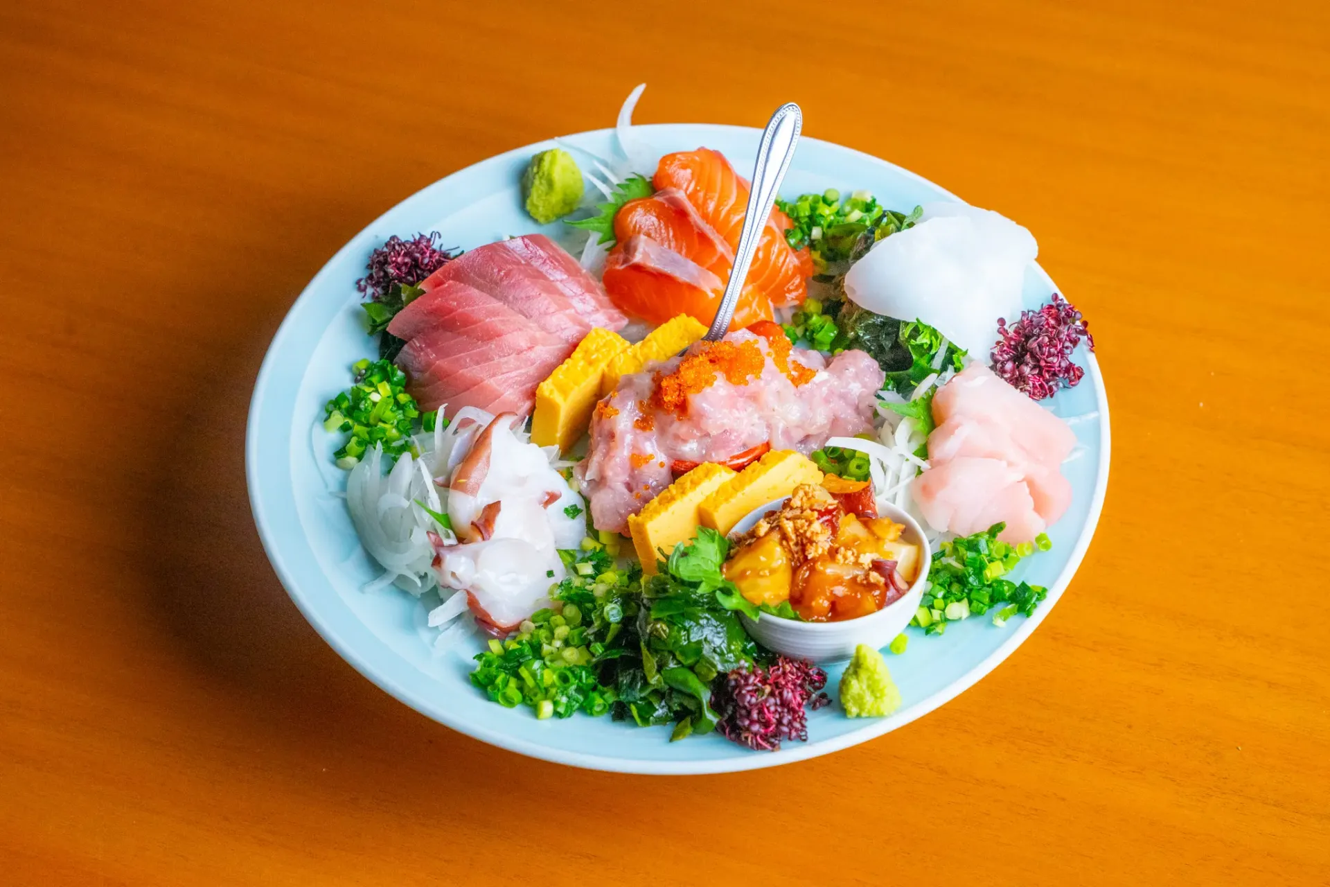 海鮮丼のアップの撮影