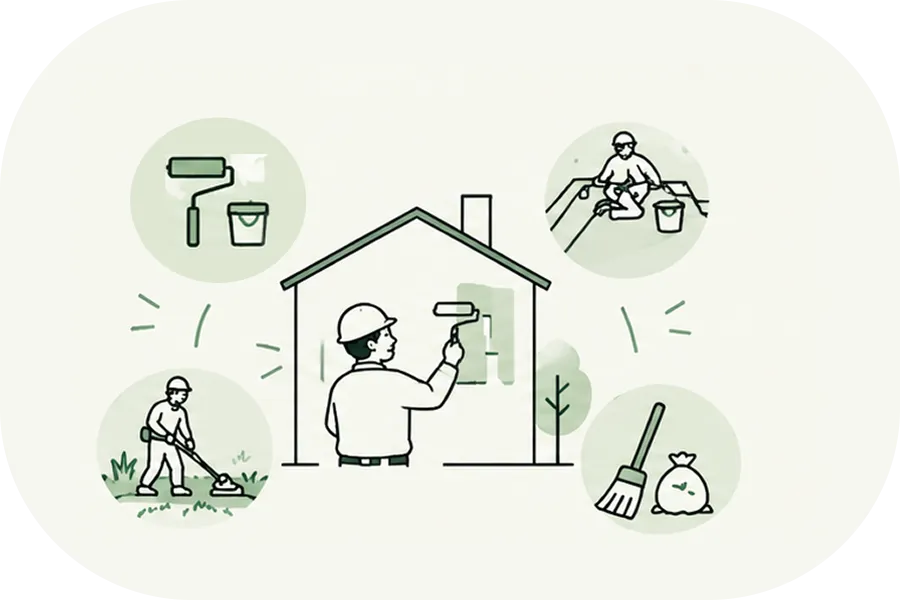 塗装や防水など幅広い作業