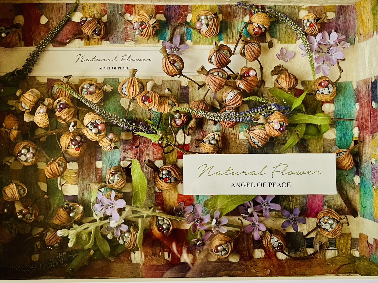 ナチュラルフラワーの押し花作品