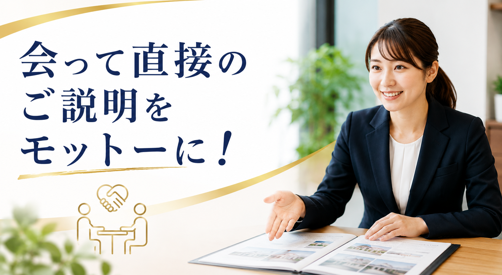 会って直接のご説明をモットーに!
