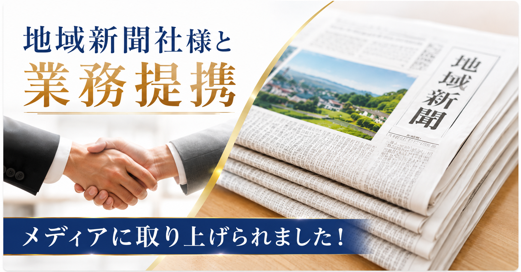 地域新聞社様と業務提携 メディアに取り上げられました!